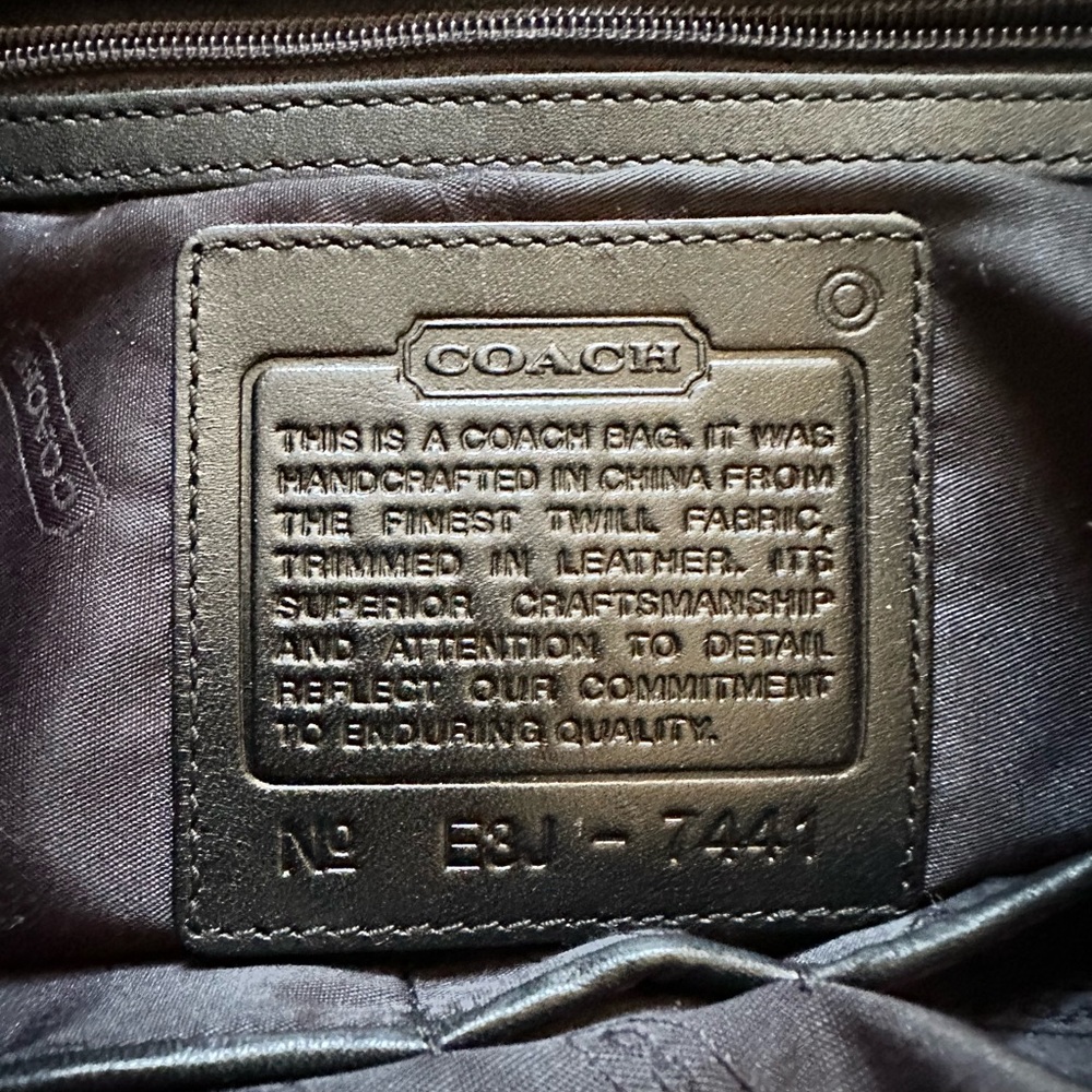 Authentic Vintage Coach Nylon Black Backpack #E3J-7441 - Picture 3 of 5